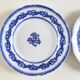 Pair of English earthenware plates, leaf pattern.
