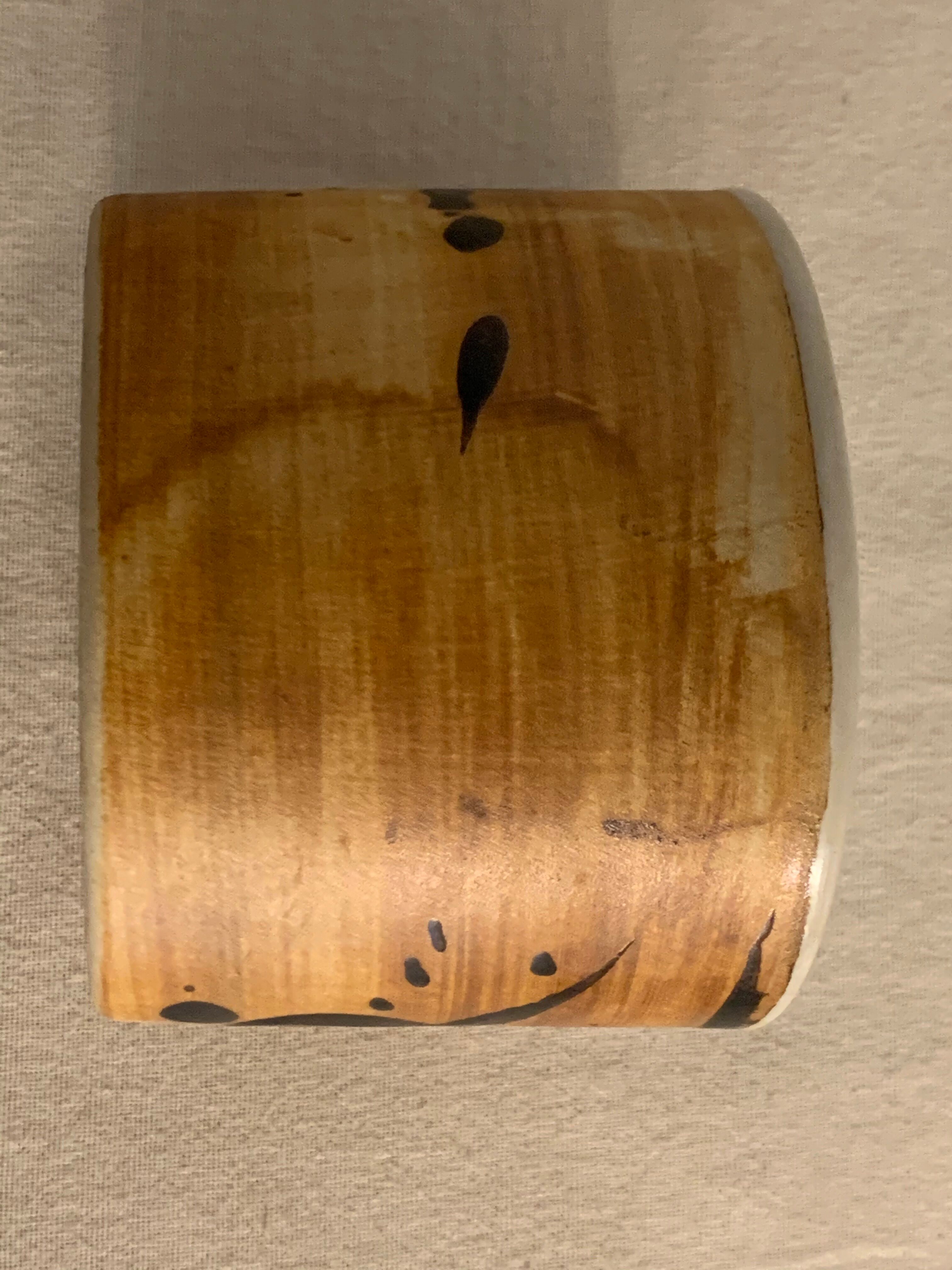 Pot de la Poterie de La Colombe in Vallauris style enamelled sandstone