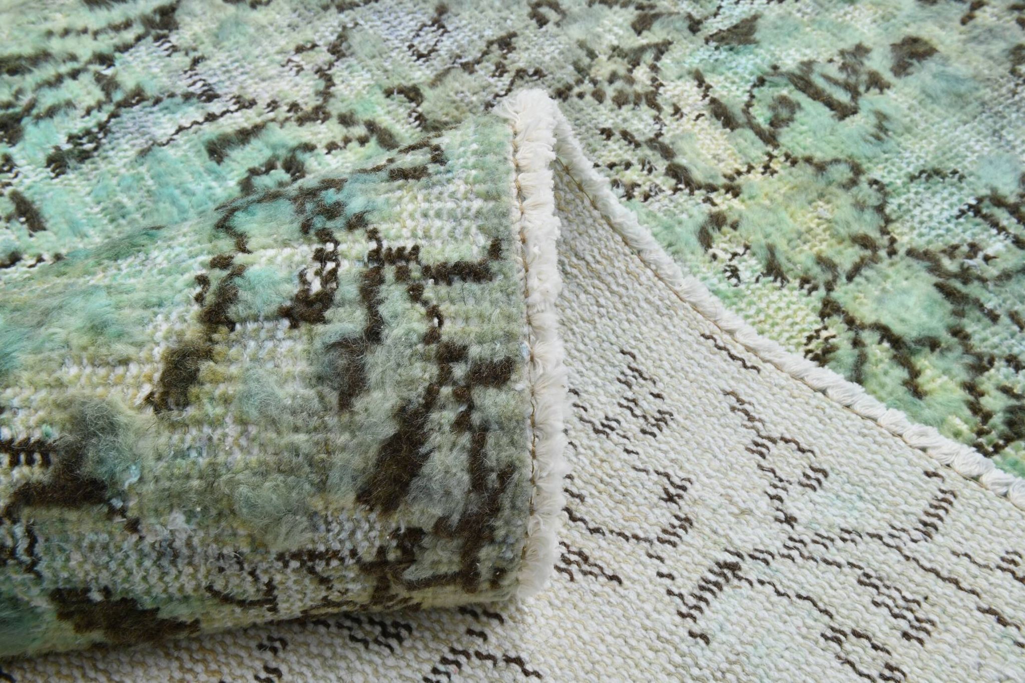 Tapis vintage style plantes 5x8, 148x243cm