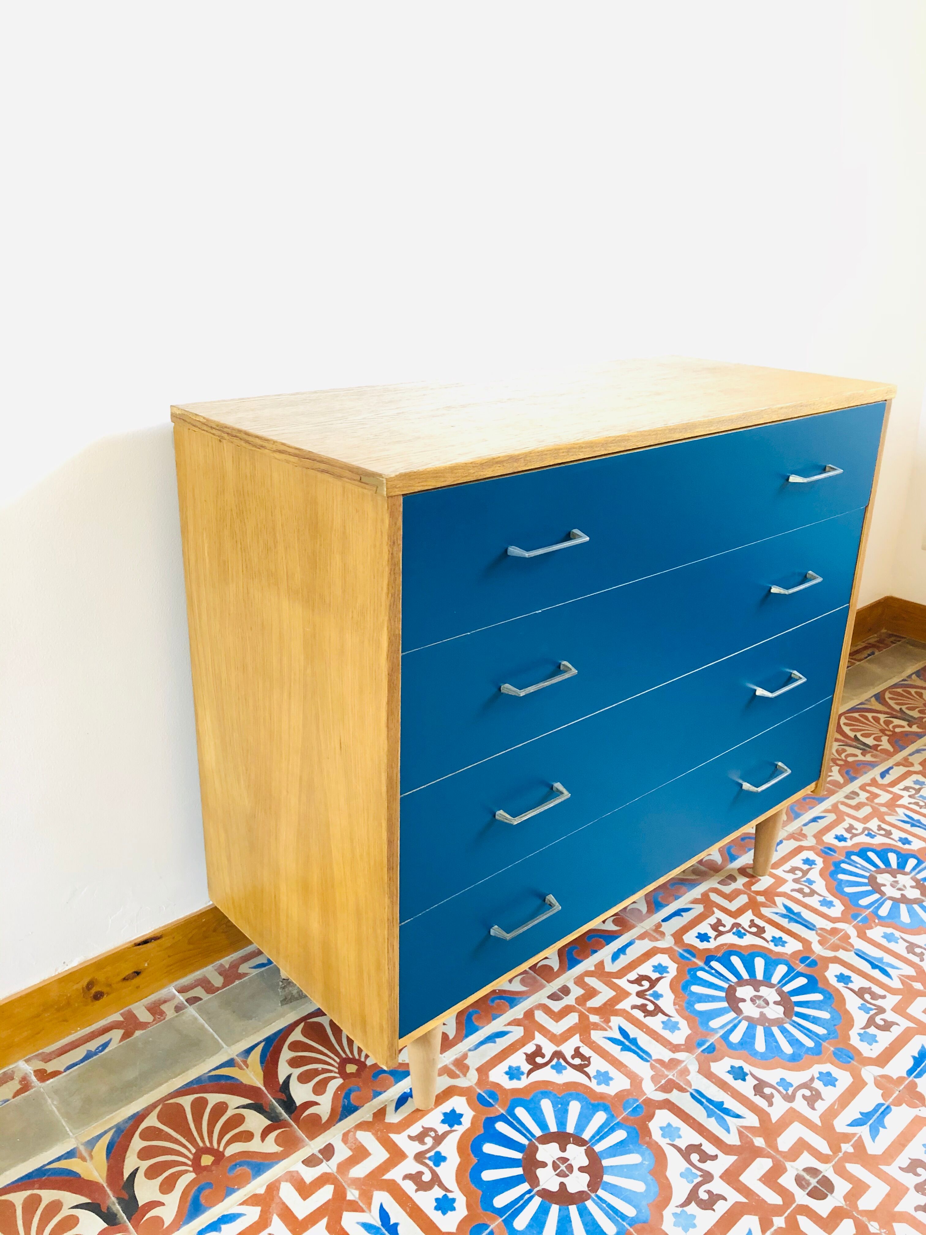 Vintage oak chest of drawers, 1960