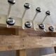 Vintage wall coat rack, Ten hooks, 70s