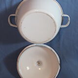 Small bowl pot in vintage enamelled sheet metal