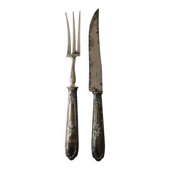 Cutlery cutlery in silver metal
