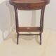 Vintage French Side Table with Lyre-Shaped Legs and Oval Tray Top