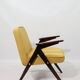 Modern yellow velvet armchair by Chierowski 366