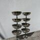 8 coupes en métal argenté 1970