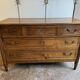 18th-century antique chest of drawers from the Louis XVI period in blonde walnut.