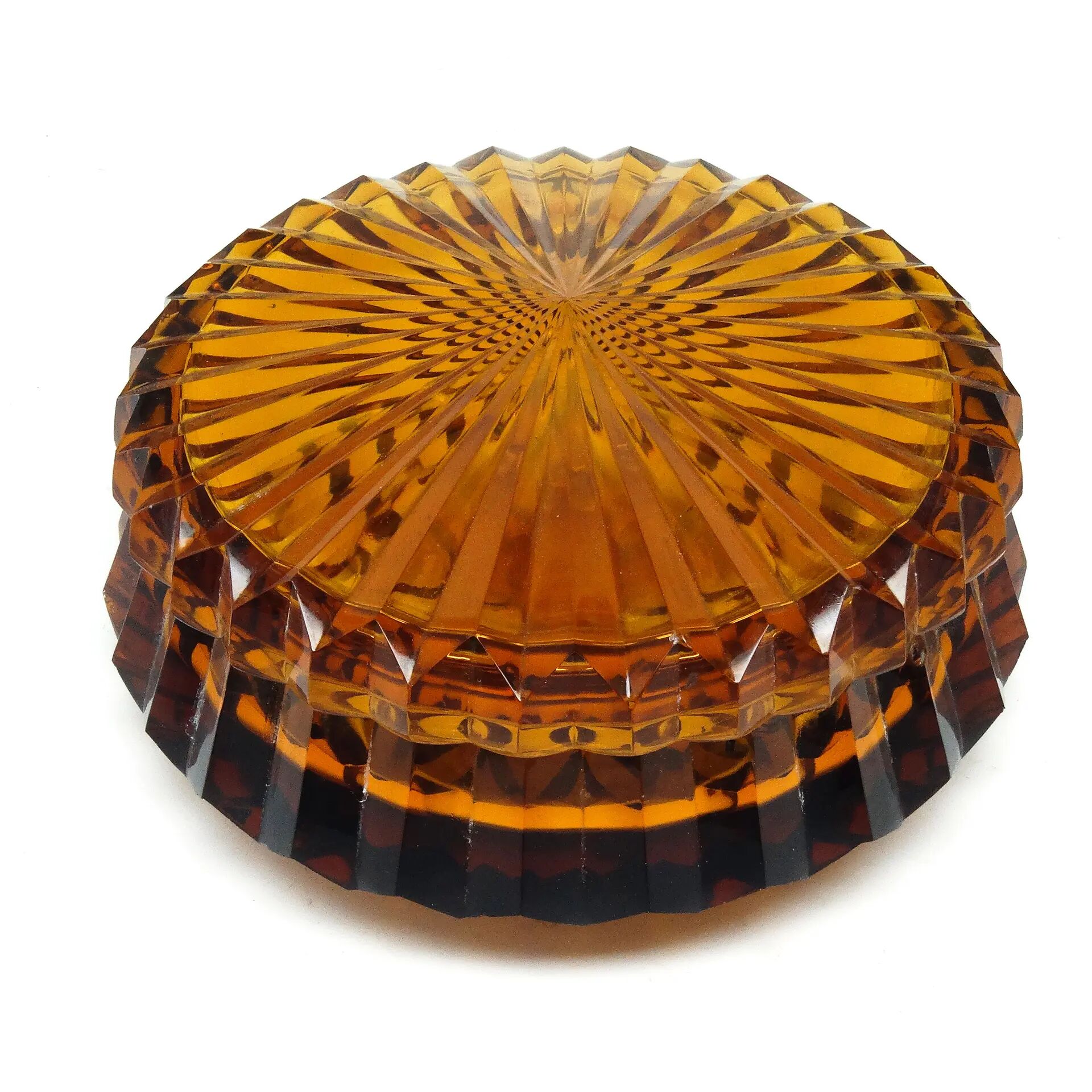 Bonbonnière Art Déco, cristal, Moser, Tchécoslovaquie, années 1930