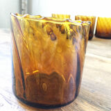 Set of amber glasses