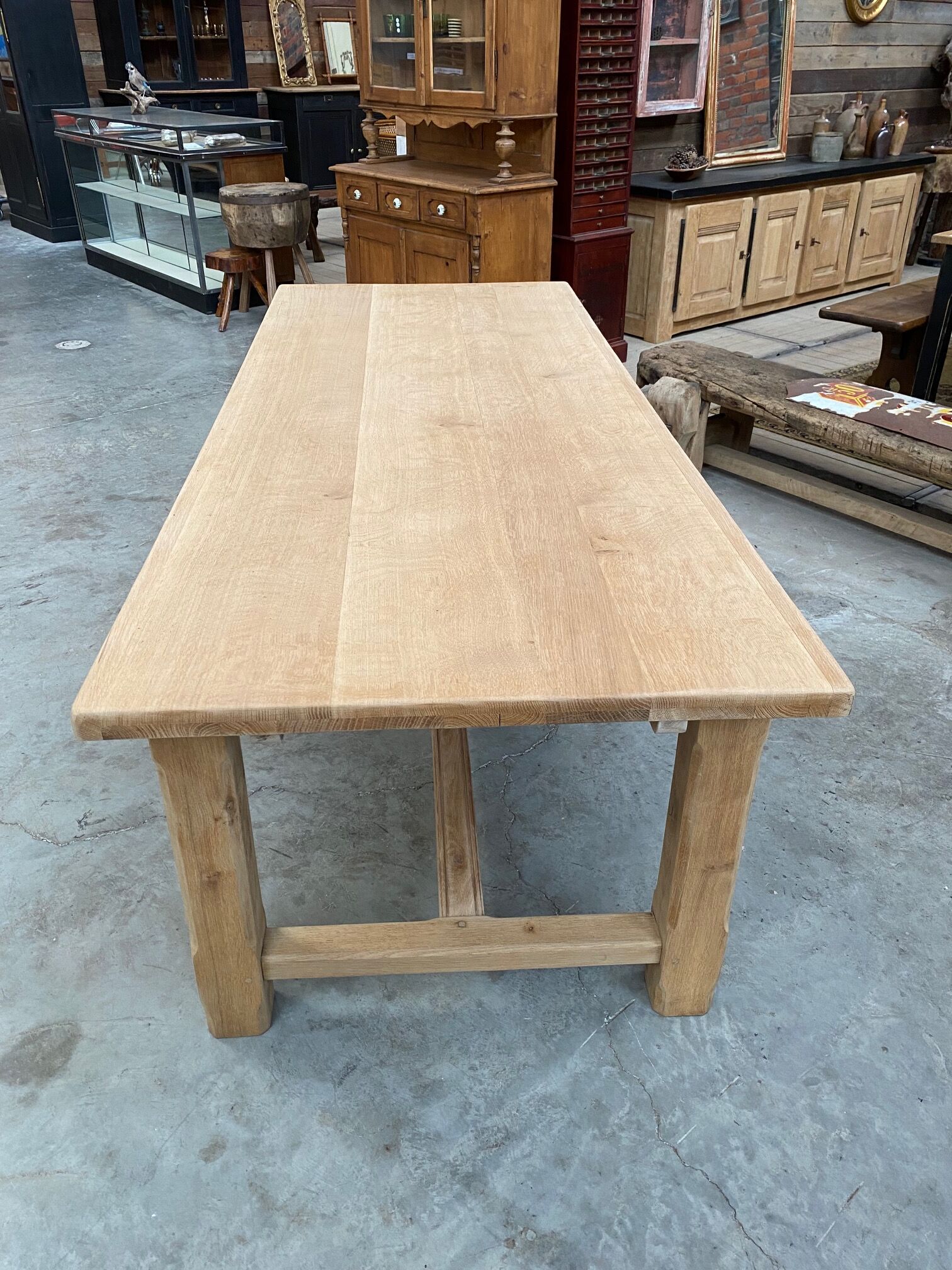 Farmhouse table with oak extensions