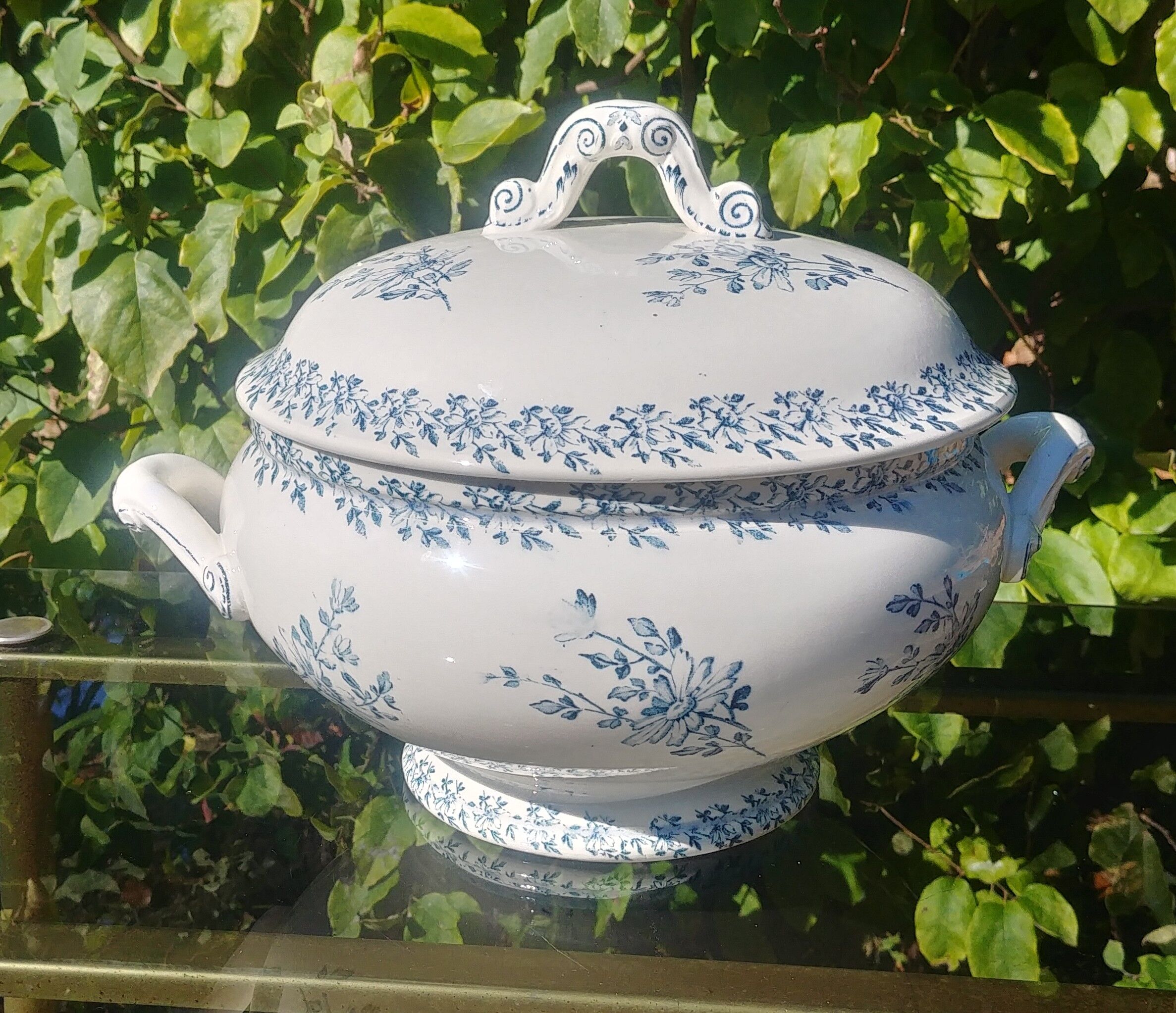 Large soup pot Terre de Fer de Luneville K &G model Paquerette late 19th