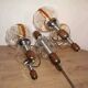 Murano glass chandelier in wood and chrome for Mazzega 60/70