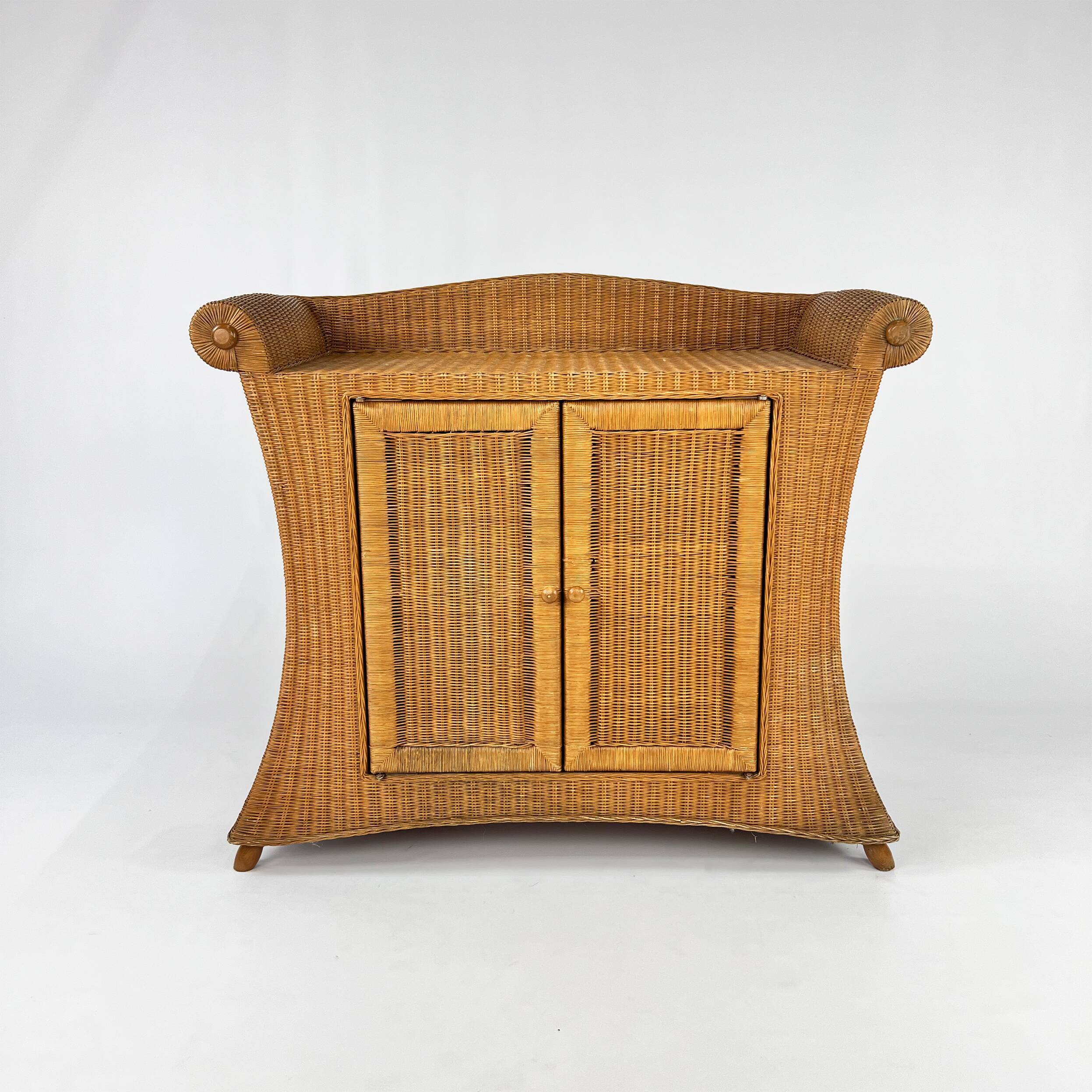 Mid-century wicker dresser, France, 1960s