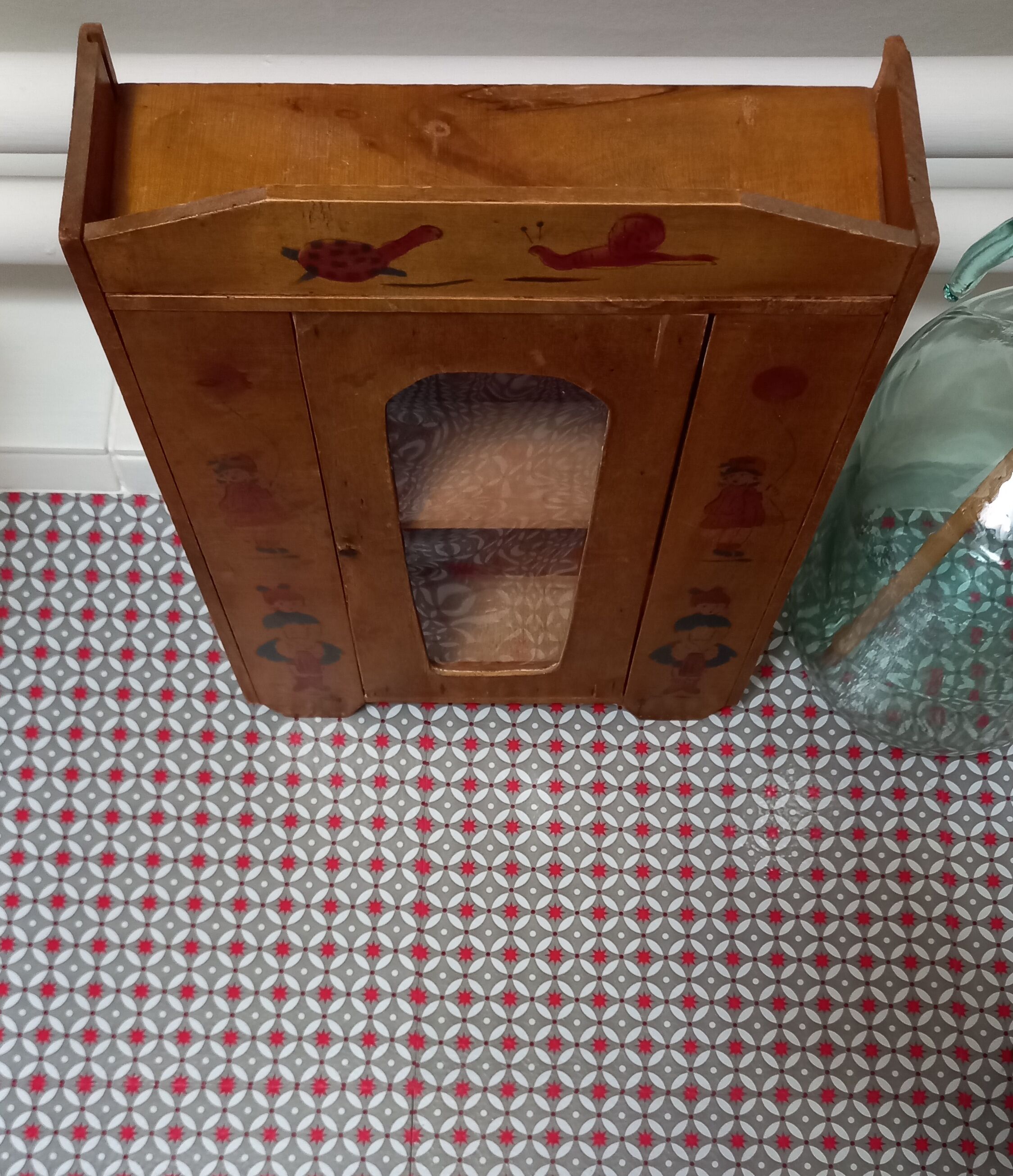 Vintage wooden children's room cabinet