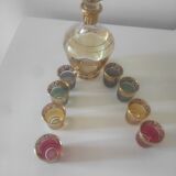 Liqueur carafe with 8 assorted greens