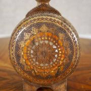 Bouteille d'eau en bois ornée du 20e siècle, années 1890