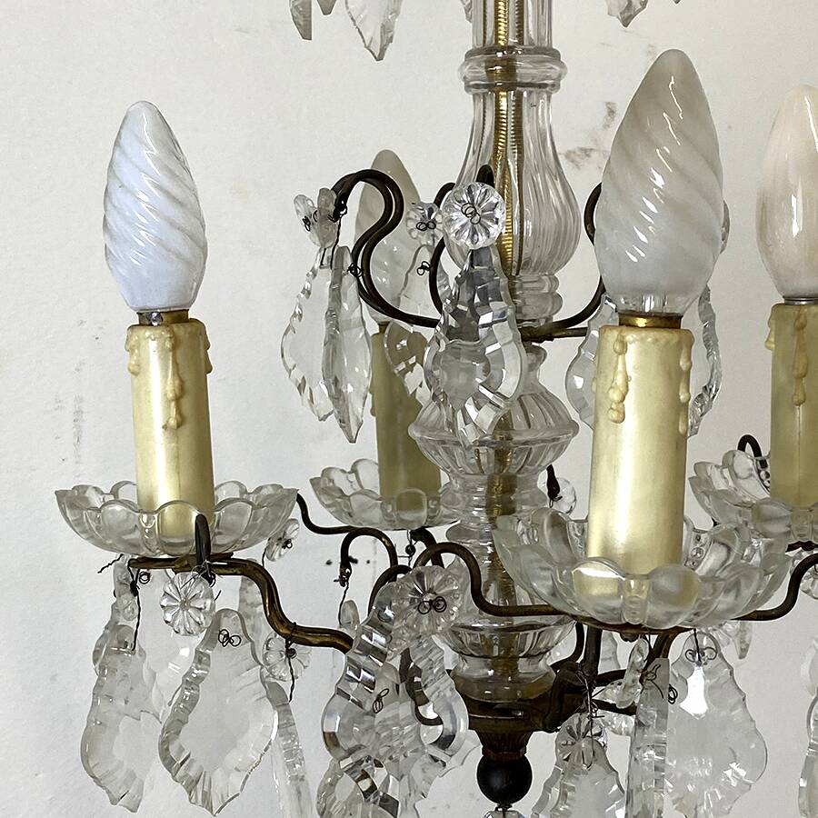 Early 20th century chandelier in bohemian crystal