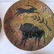 Set of 4 prehistoric rock plates Vallauris Vintage Diameter 20.