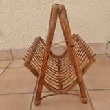 Rattan magazine holder