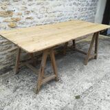 Farm table on trestles