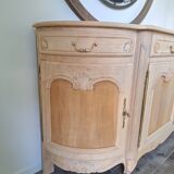 Low buffet in renovated solid cherry wood – Revisited Louis XV style – 250 cm