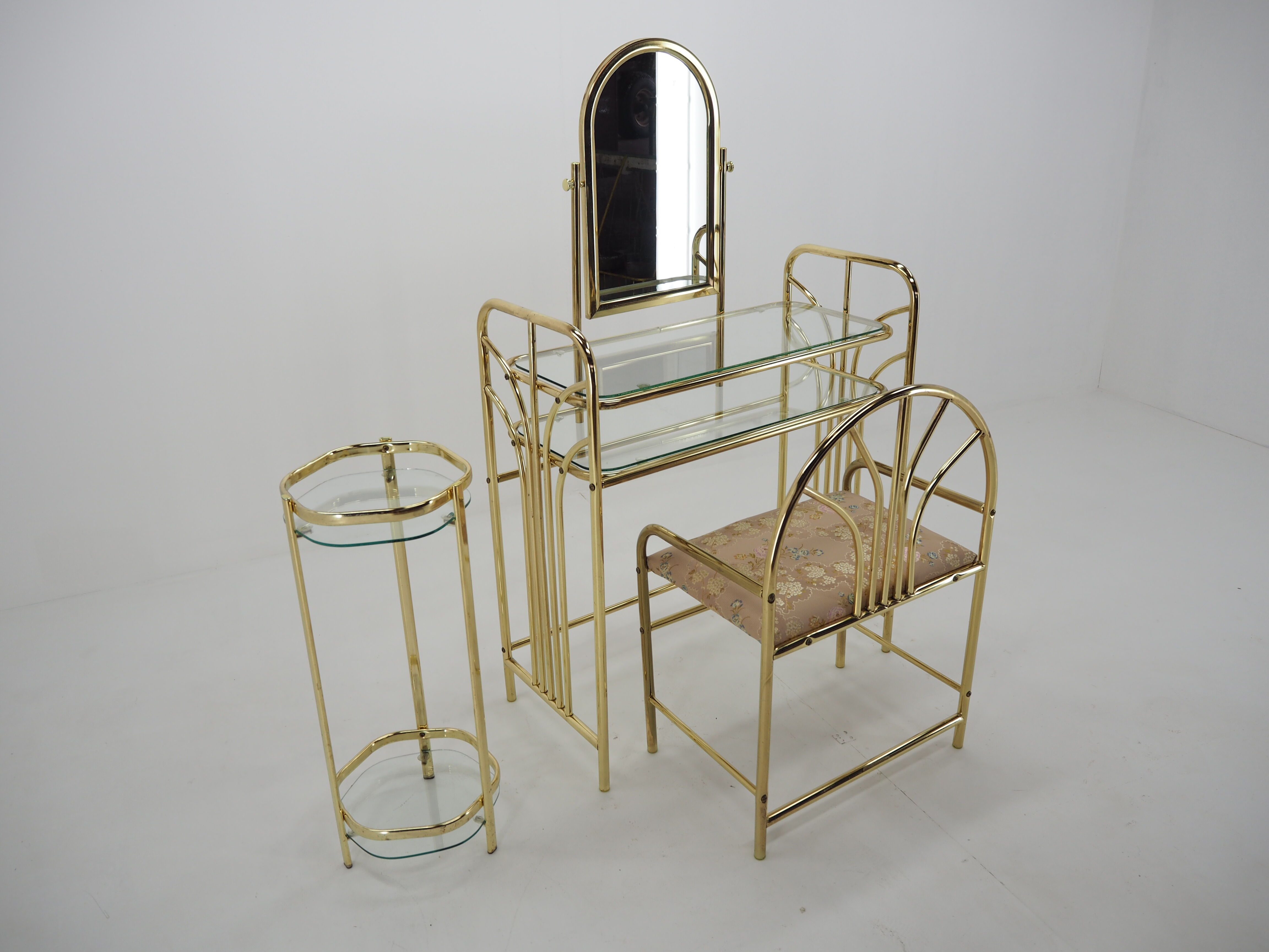 Midcentury woman toilet mirror set, 1960s