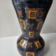 Large baluster vase in ceramic with vintage geometric patterns - pottery An
