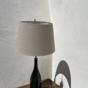 3x bouteilles en vert &bleu comme base pour lampes