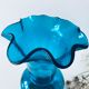 Old blue duck vase with collar