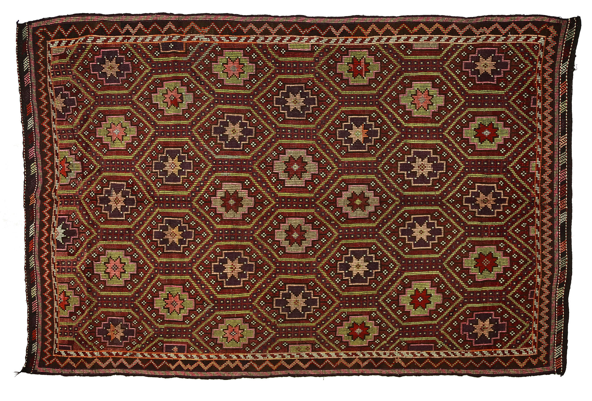 Anatolian handmade kilim rug 307 cm x 207 cm
