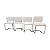 Lot de 4 chaises au design des années 60/70