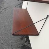 Scandinavian double shelf in teak