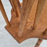 1960s, set of 4 scandinavian dining chairs in solid oak wood, original good condition.