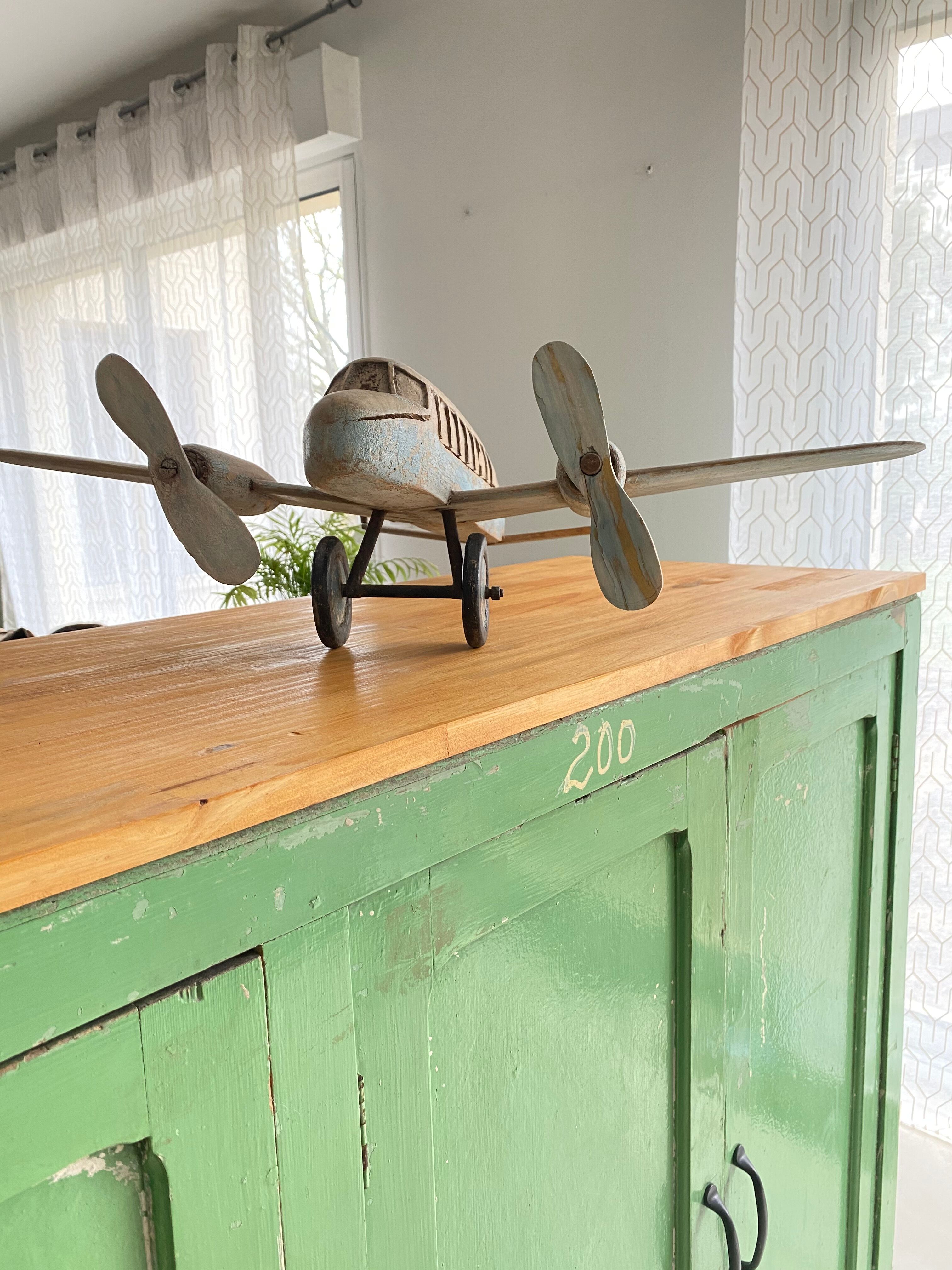 Meuble de métier en bois vintage