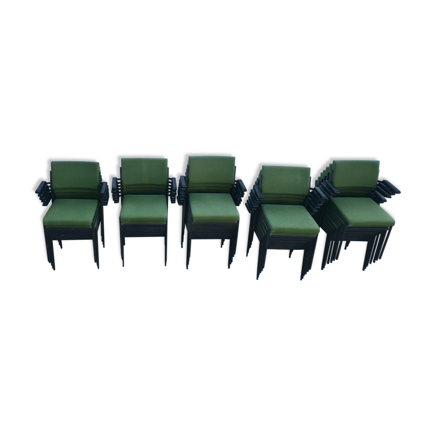27 armchairs - modern - vintage - metal feet - 1960