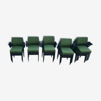 27 armchairs - modern - vintage - metal feet - 1960