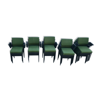 27 armchairs - modern - vintage - metal feet - 1960