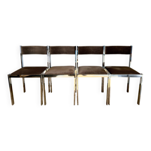Suite de 4 chaises Sigma - velours