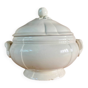 Soupière blanche terre - fer