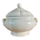White iron earth soup tureen Sarreguemines