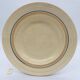 6 deep plates with fine blue and brown rim decorations.