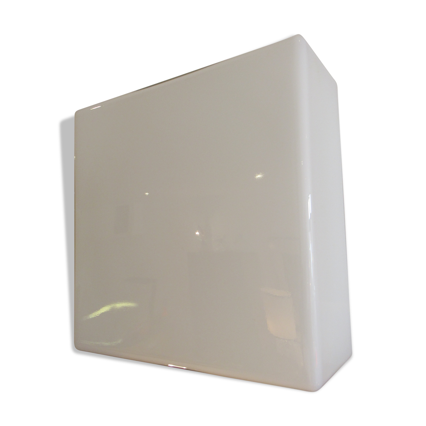 Vintage white glass Lita ceiling lamp