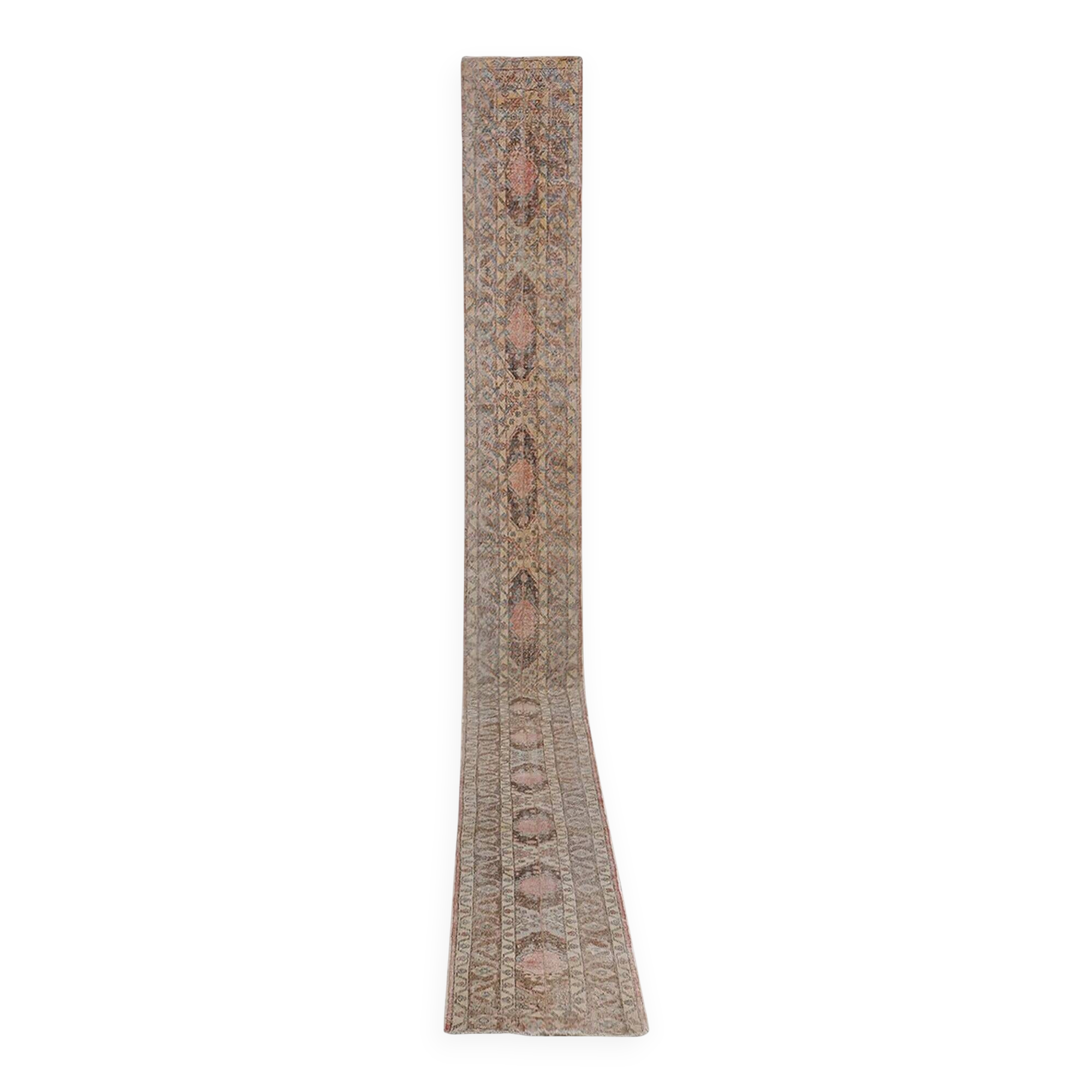 Vintage Turkish hallway rug 55x733 cm