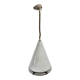 Vintage XL glass pendant light / cone / Renato Tosi for Leucos
