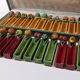 24 vintage Majolica Vallauris ceramic knife holders.