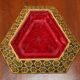 Antique Persian ashtray with triangular glass tray.