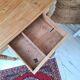 Farmhouse style side table in solid wood