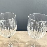 Duo of Baccarat Nancy model stemmed glasses