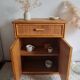 Buffet rotin vintage circa années 70