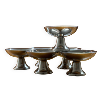Set of 6 stainless steel cups